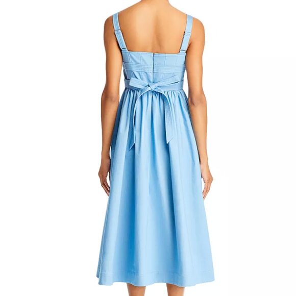 Cinq à Sept Denim Cornelia Midi Dress Blissful Blue 10 NWT $465 - Picture 6 of 7